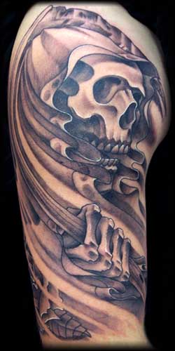 Tattoos - Dark Skin tattoos - Grim Reaper